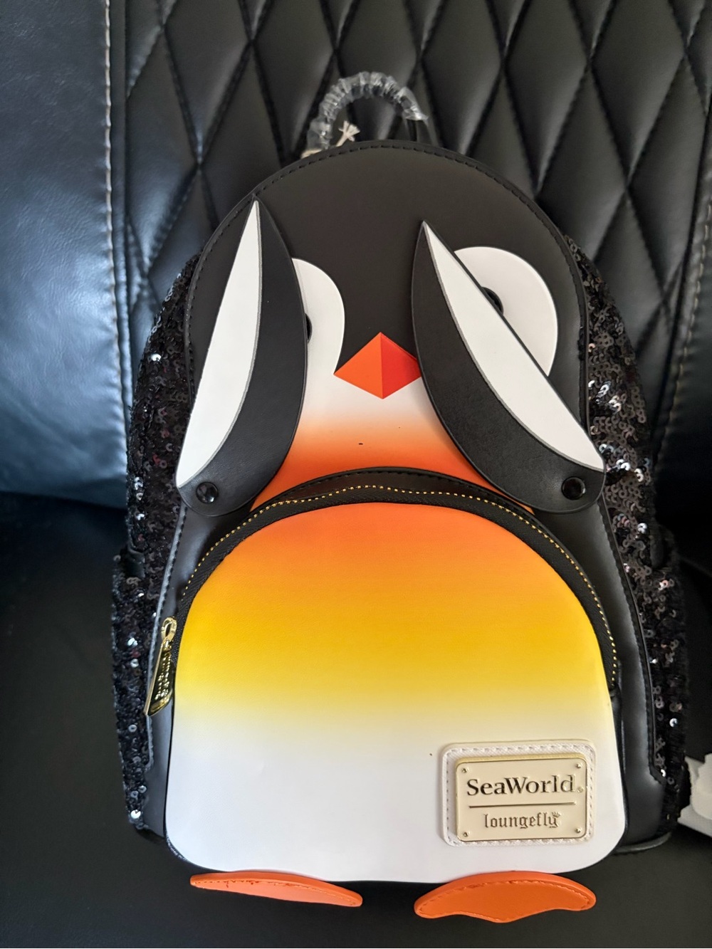 Loungefly SeaWorld Penguin Sequin Mini Backpack NWT Exclusive